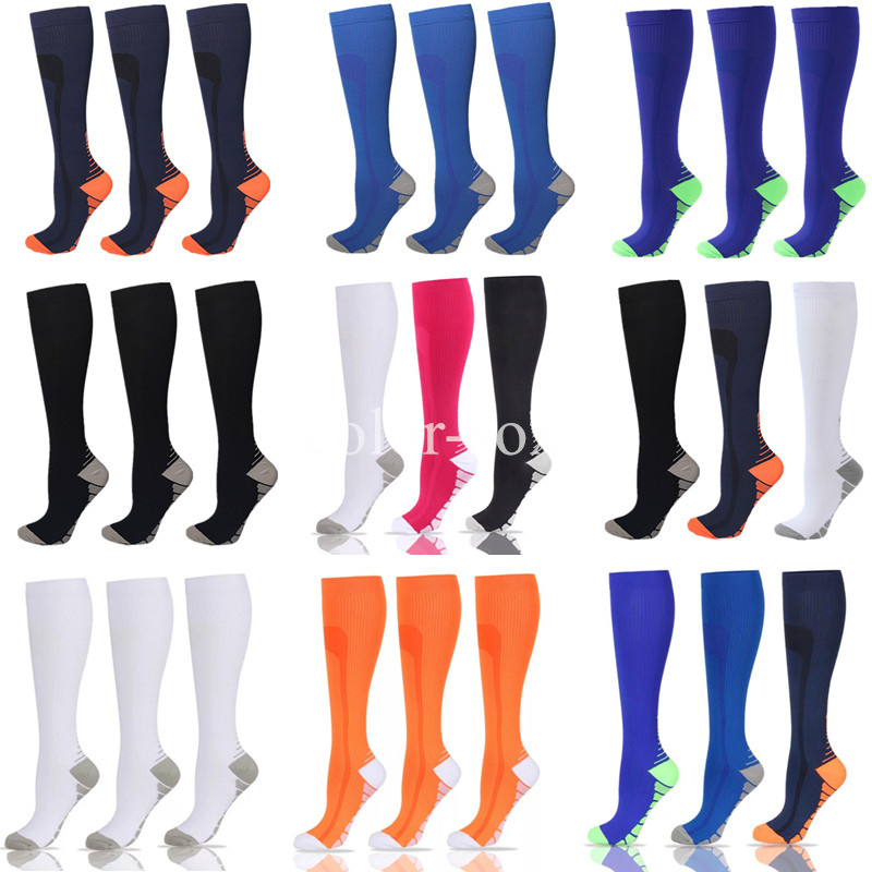 3 Pairs Lot Pack Compression Socks Running Crossfit Training Recovery Men Women Running Sport Socks Compression Cycl